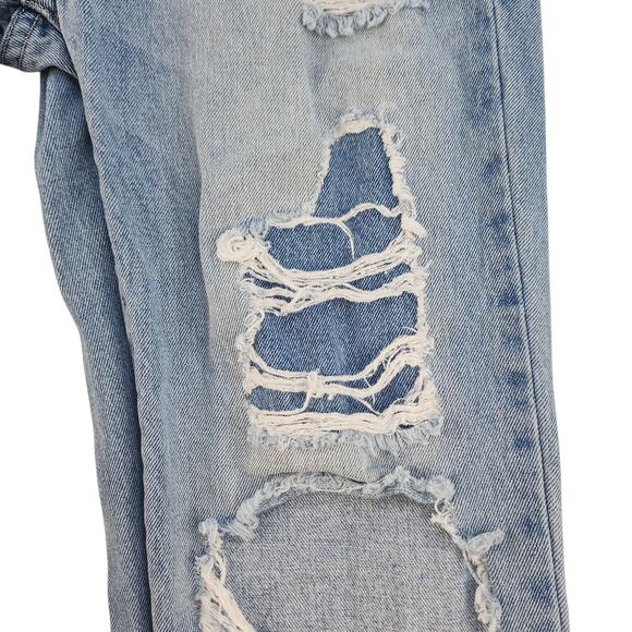 Hart Denim Jeans 29 Stone Wash Bleached Ripped Destroyed Distressed Preppy - Picture 5 of 16